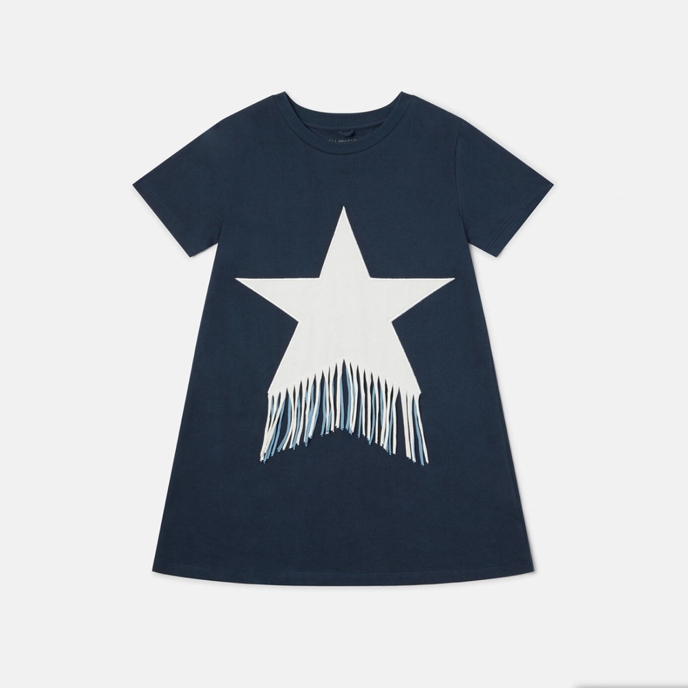 Fringed Star Sweatshirt Dress